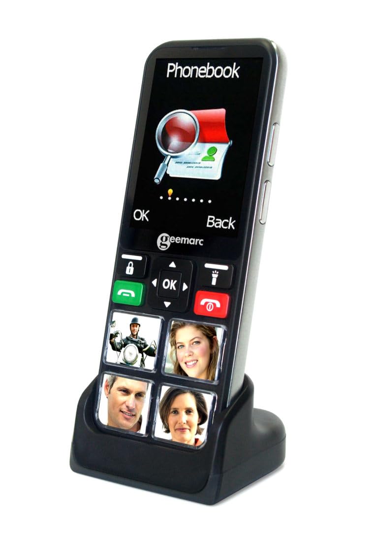 Geemarc CL8000 - Einfaches 4G-Handy mit grossen Fototasten, SOS-Funktion und verstärkter Lautstärke