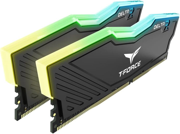 TEAMGROUP Team T-Force Delta RGB DDR4 Gaming Memory, 2 x 16 GB, 3200 MHz, 288 Pin DIMM, Black 32GB (
