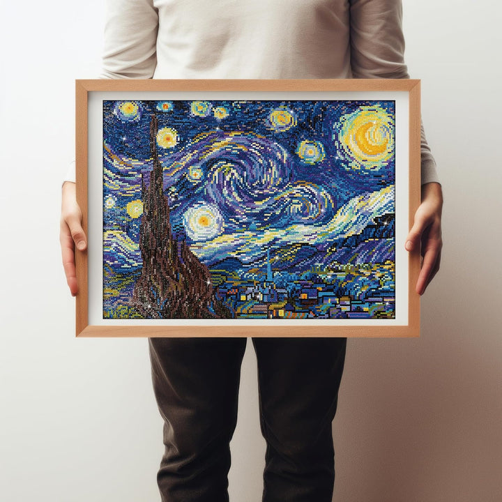 Diamond Dotz DD9-001 Sternenklare Nacht, ca. 50,8 x 40,6 cm gross, Diamond Painting, Malen mit Diama
