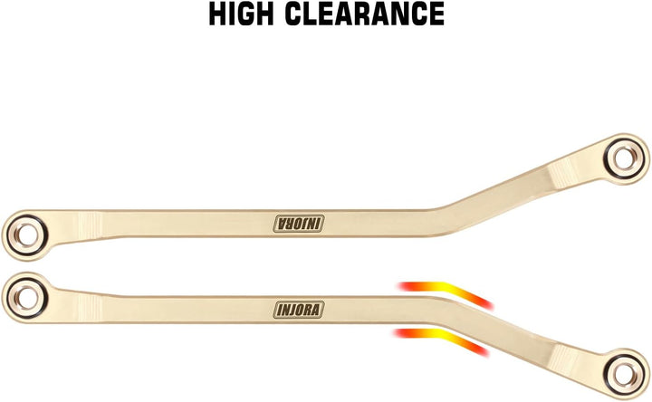 INJORA Messing High Clearance Links Set für TRX4M High Trail K10 1/18 RC Crawler Upgrade, Messing