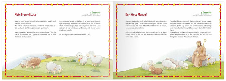 Rica auf dem Weg zur Krippe: Adventskalender zum Vorlesen und Spielen - mit 24 Spielfiguren (Advents