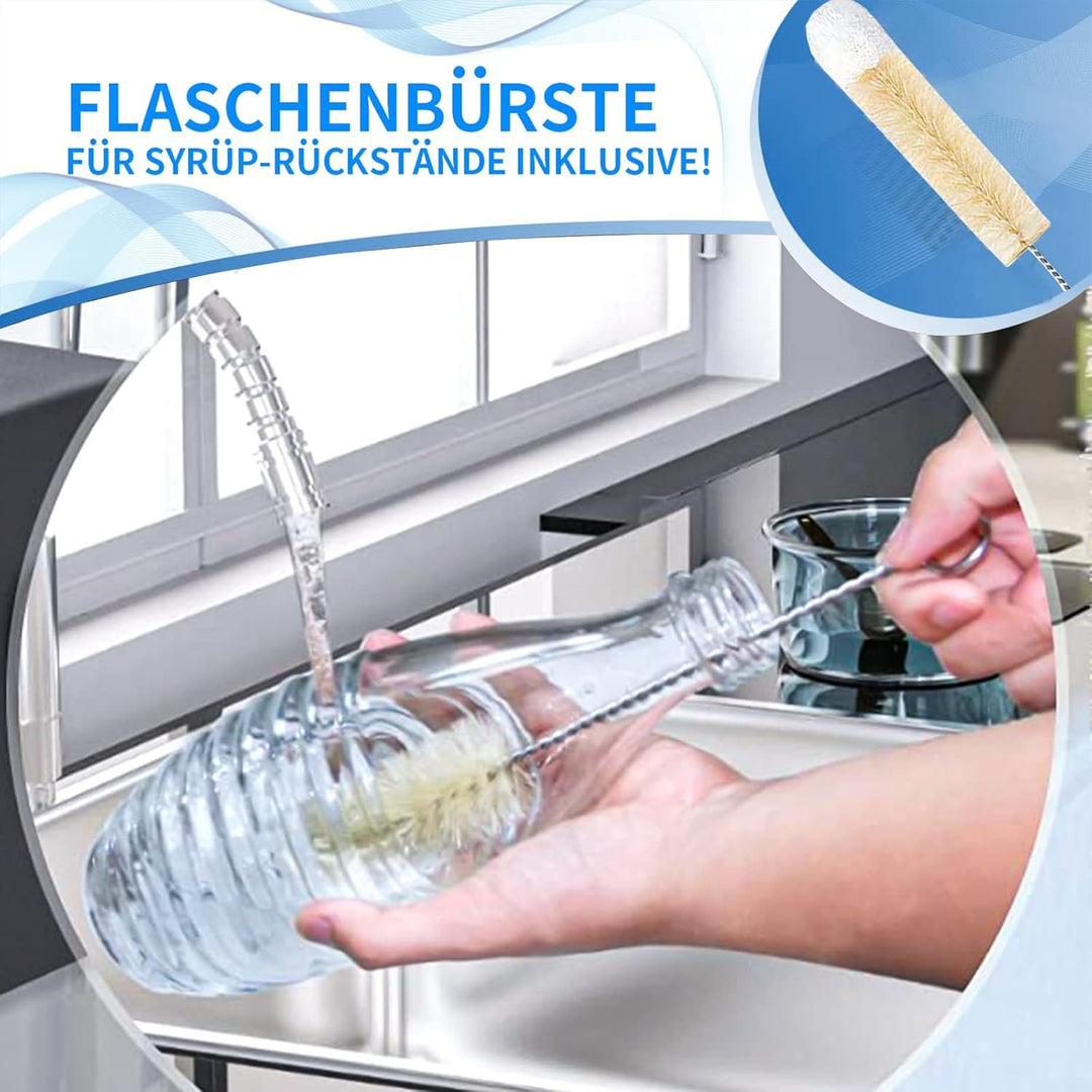 Flaschenhalter für SodaStream, 3er Abtropfhalter aus Edelstahl Abtropfständer mit Herausnehmbare Abt