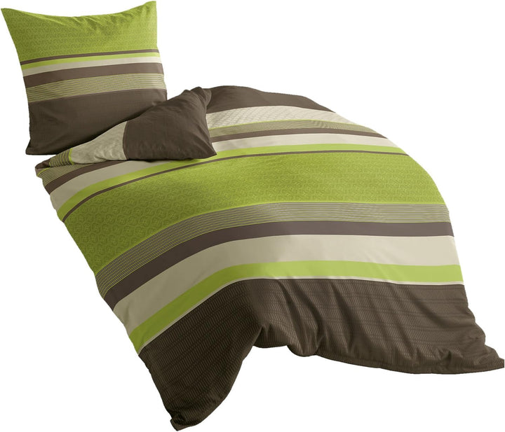 Bierbaum Bettwäsche 4630, Fein-Biber, Made in Germany, apfel 13, 135x200 + 80x80 cm 135 cm x 200 cm