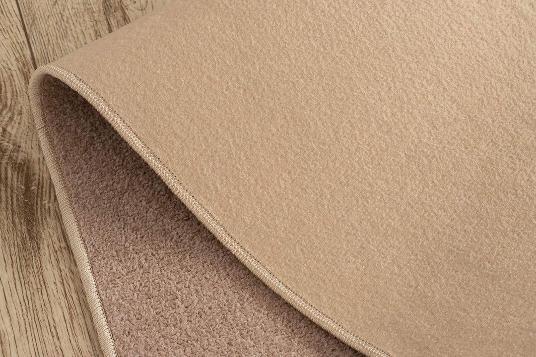 rugsx Einfarbiger Teppich Eton für Zimmer, Wohnzimmer, Schlafzimmer, Teppichboden Auslegware, beige,