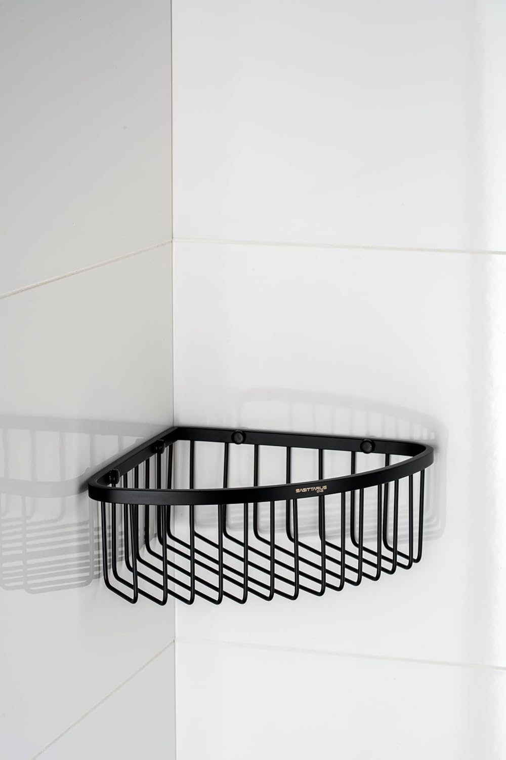 80S1 Shower Shelf – Duschkorb Ecke aus Edelstahl – 8cm Tiefer Duscheckregal Chrom – Rostfrei & Moder