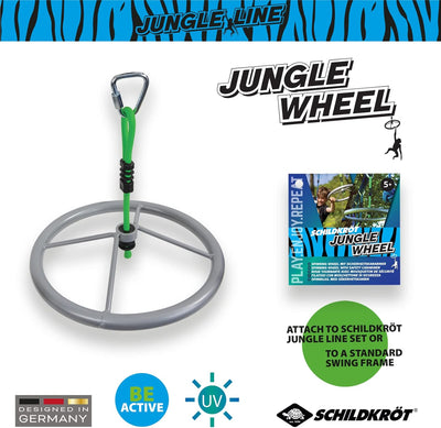 Schildkröt® Jungle Spinning Wheel, Jungle Line Zubehör, grosses Ninja Wheel aus Metall für Kinder un