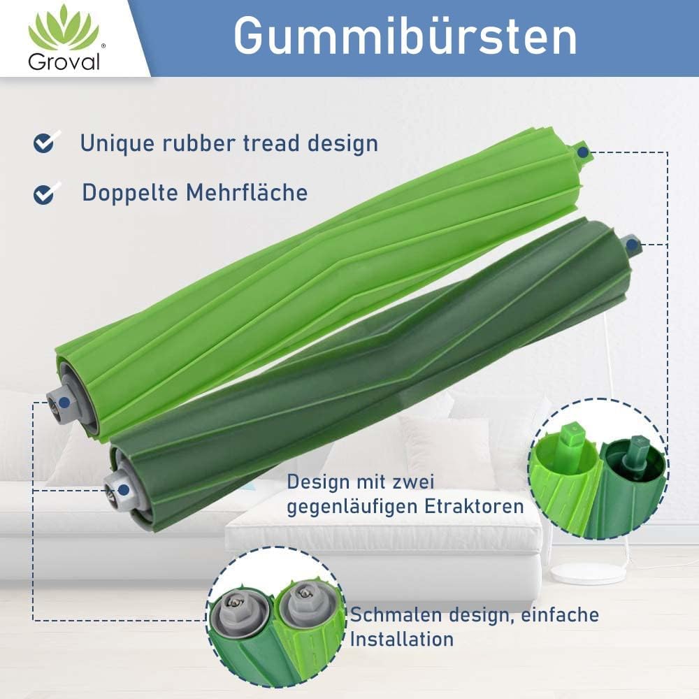 Ersatzteilset kompatibel mit iRobot Roomba i8 i8+ i7 i7+/ i7 Plus E5 E6 J7 J7+ | Inklusive Multibode