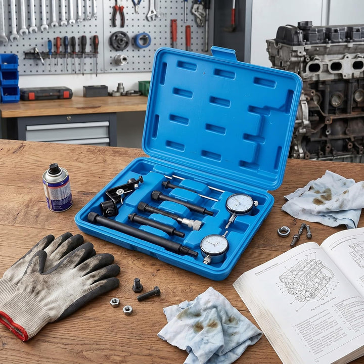 Dieselpumpen Einstellwerkzeug Set, 10-teilig, Präzisions-Messwerkzeug, mit Stabilem Koffer