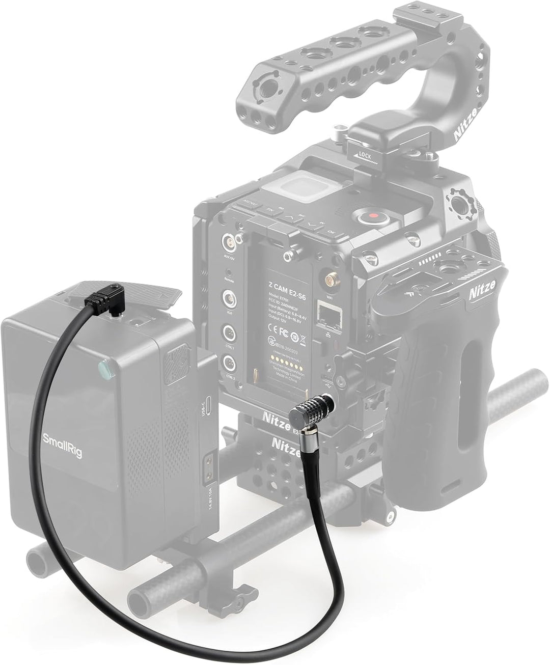 Alvin's Cables DC rechtwinklig zu 2-Pin-Stecker rechtwinklig für Teradek Bolt Transmitter Tilta Batt