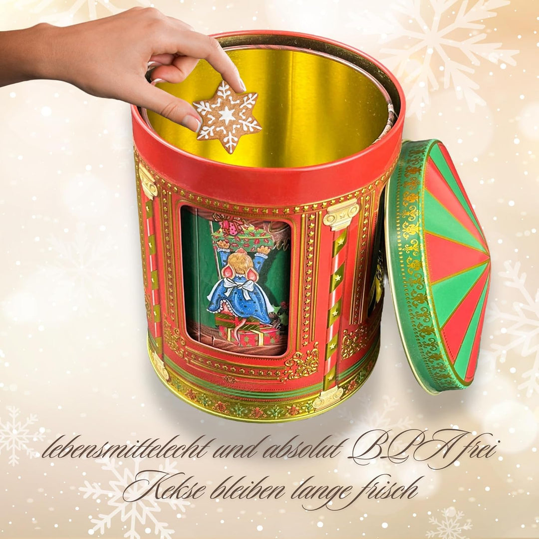 Mäuse Spieluhrdose - Gebäckdose, Geschenkdose, Vorratsdose, Aufbewahrungsdose, Sammlerdose - Vol. 0,