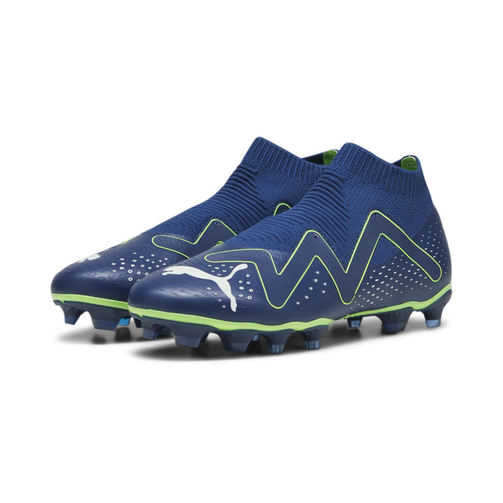 PUMA Herren Future Match+ Ll Fg/Ag Fussballschuh, Persisches Blau Puma Weiss Pro Grün
