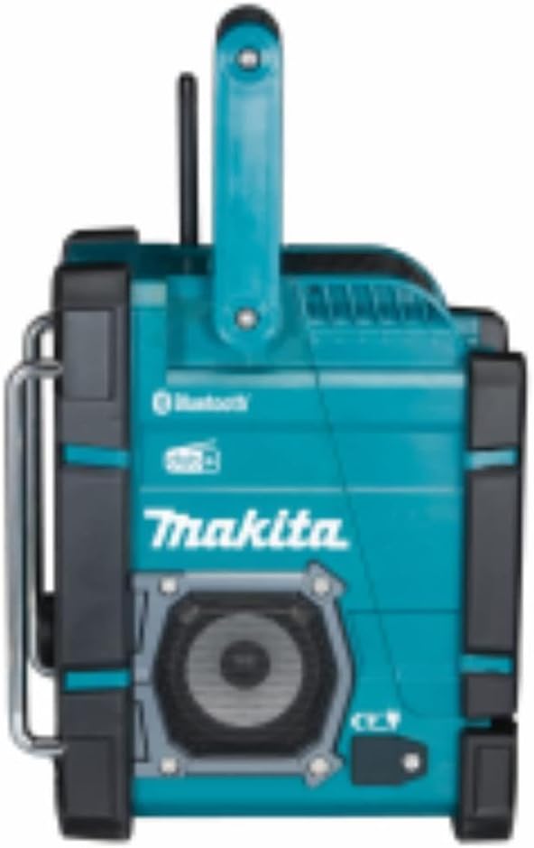 Makita DMR301 Baustellenradio, robust, für Lithium-Ionen-Akkus 12 – 14,4 – 18 V, DAB+ AM/FM + Bluet,