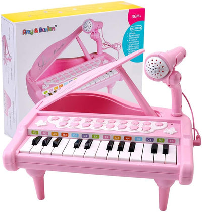 Keyboard für Kinder ab 1 2 3 - Kinderklavier ab 1 2 3 Jahre - Piano Keyboard mit Mikrofon - Musikins