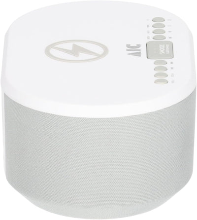 AIC Radiowecker DAB mit Ladefunktion Bluetooth QI Funktion USB Dual Alarm 18DAB Weiss