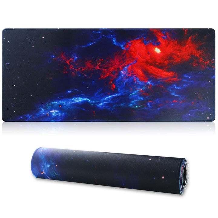 Grosses Gaming-Mauspad mit genähten Kanten,[70x30cm] Erweitertes Mauspad mit Rutschfester Naturkauts