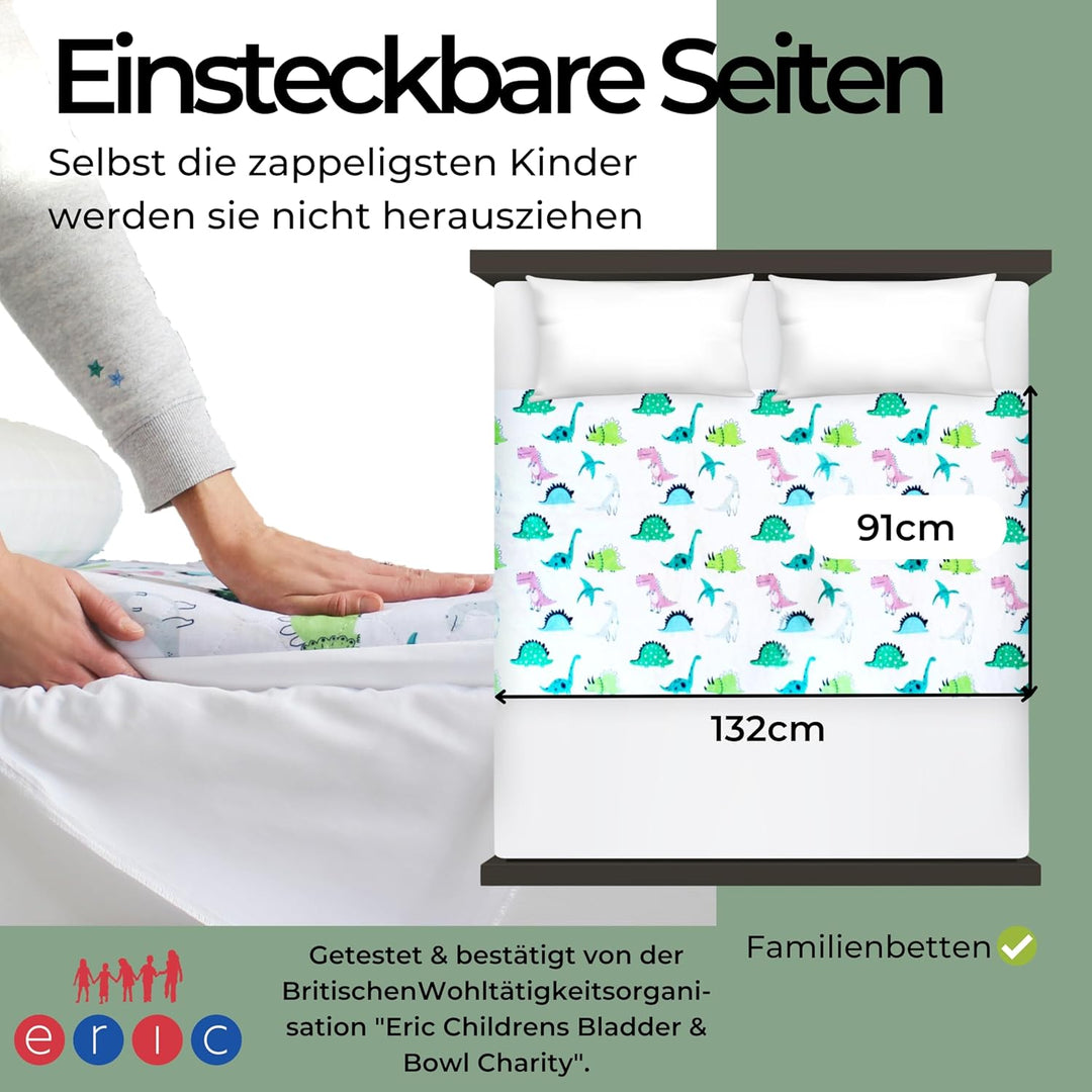 Bettunterlage wasserdicht für Kinder I grosse Matratzen, Familienbetten I Atmungsaktive, waschbare M