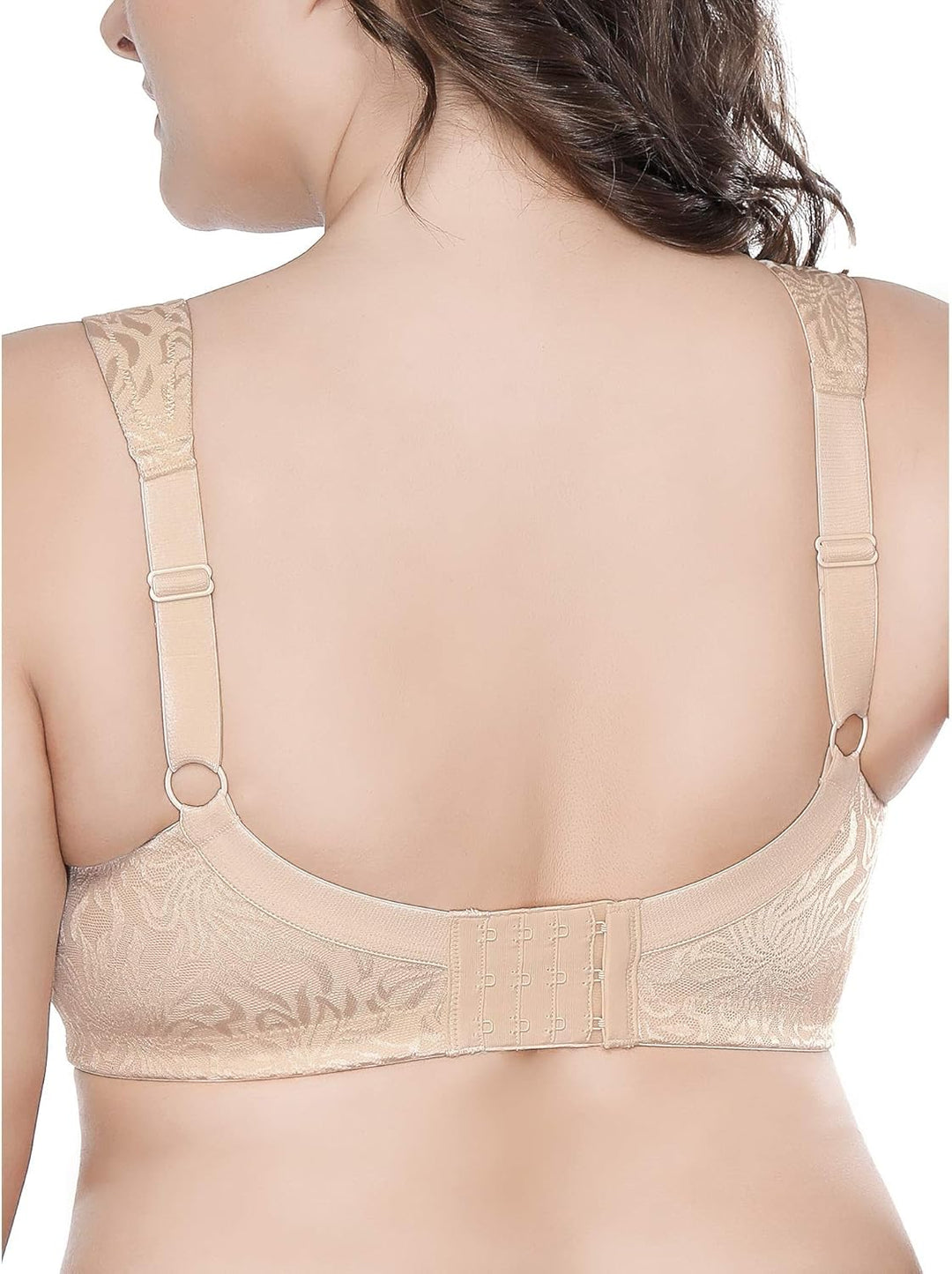 Deyllo Damen Vollschalen Minimizer BH Nicht Bügel Grosse Grössen BH Klassischer Dunkler Akt 80B, Dun