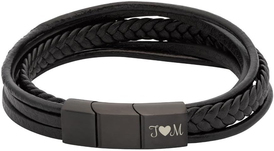 Unique Sports Schwarzes Lederarmband