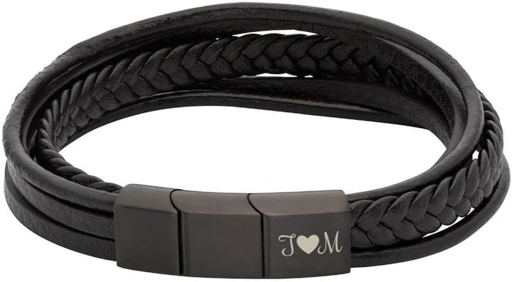 Unique Sports Schwarzes Lederarmband