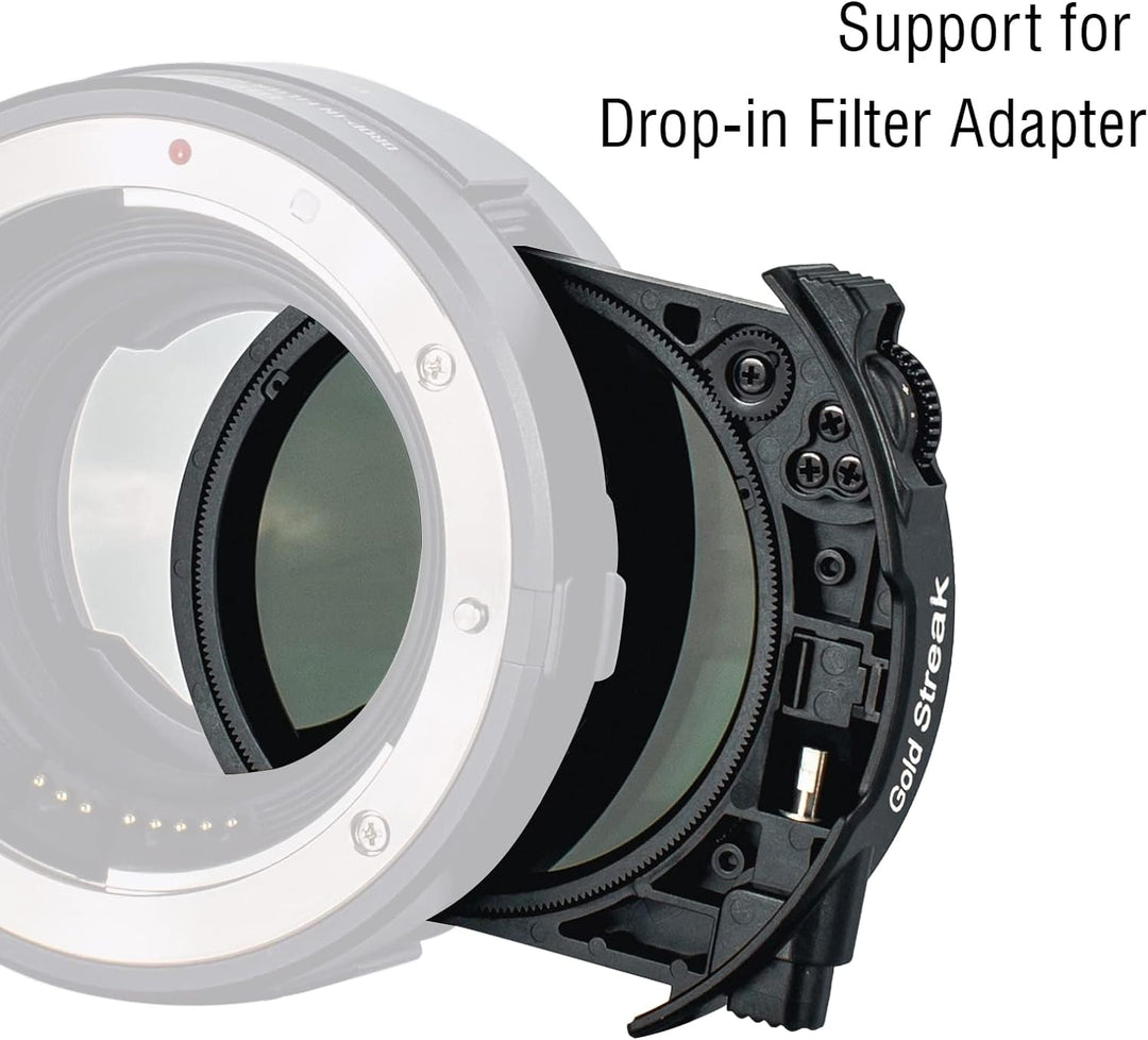 Meike Gold Streak Drop-in Filter für Canon und Meike Drop-in Filter Mount Adapter Serie MK-EFTR-GS,
