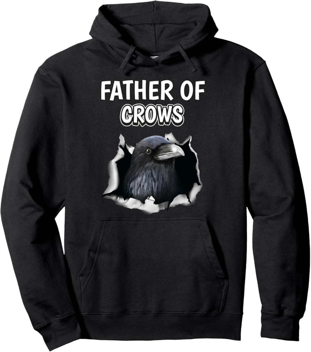 Herren Jungen Father Of Crows Papa Vatertag Krähe Pullover Hoodie