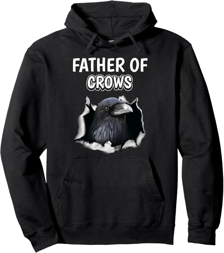 Herren Jungen Father Of Crows Papa Vatertag Krähe Pullover Hoodie