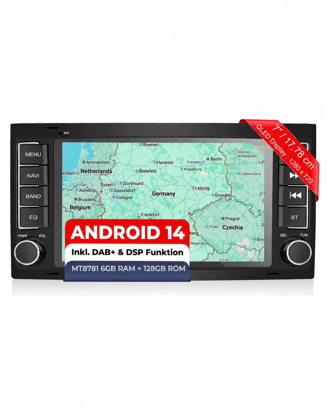 M.I.C. AVTO7 Android 12 Autoradio mit navi Qualcomm Snapdragon 665 4G+64G Ersatz für VW T5 multivan