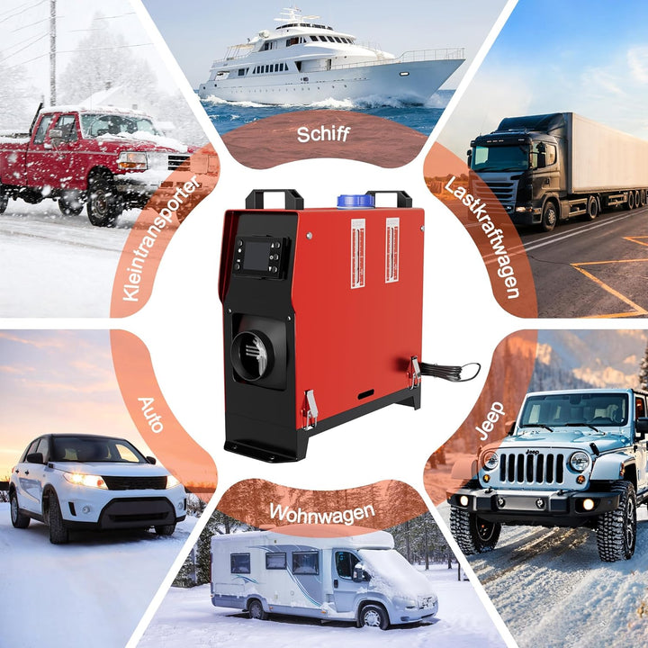 UISEBRT 8KW Standheizung Diesel Lufterhitzer 12V, Air Diesel Heizung Dieselheizung mit Schalldämpfer