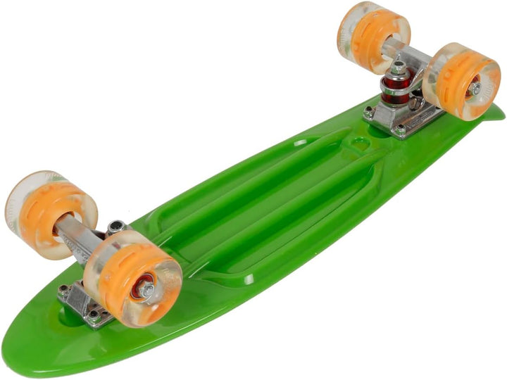 FunTomia 57cm Mini-Cruiser Board Skateboard mit oder ohne LED Leuchtrollen inkl. Aluminium Truck, AB