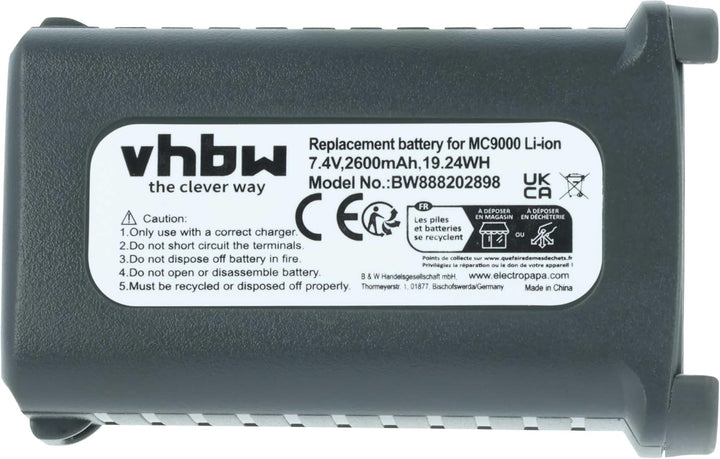 vhbw Akku kompatibel mit Symbol MC9090, MC9090-G, MC9090-K, MC9090-S, MC9097 Handheld Computer Scann