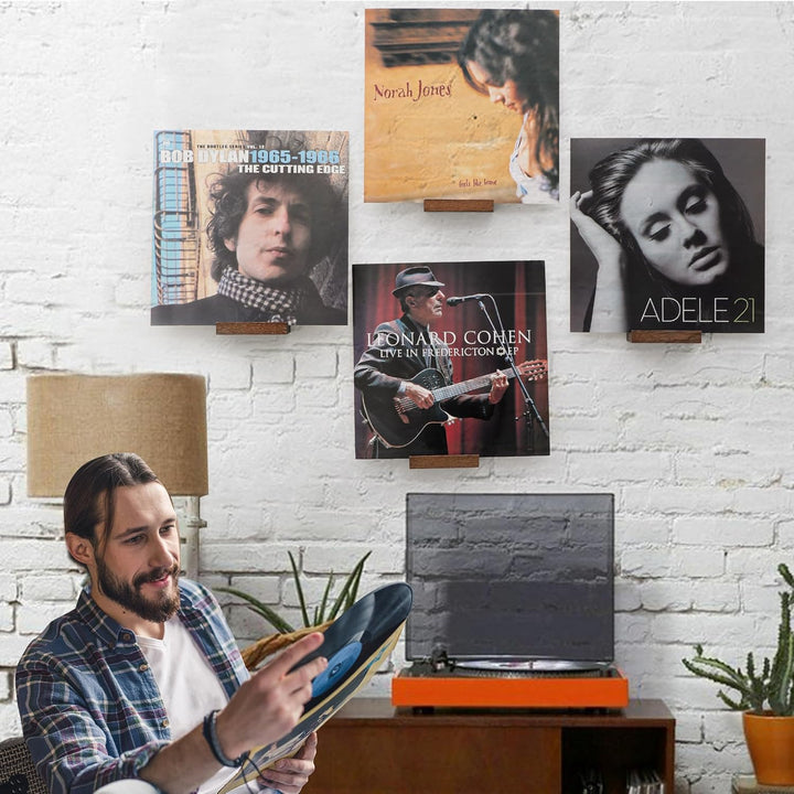 PHOENANCEE Massives Eichenholz, Schallplatten-Wandhalterung, Schallplatten-PräSentationshalter FüR L