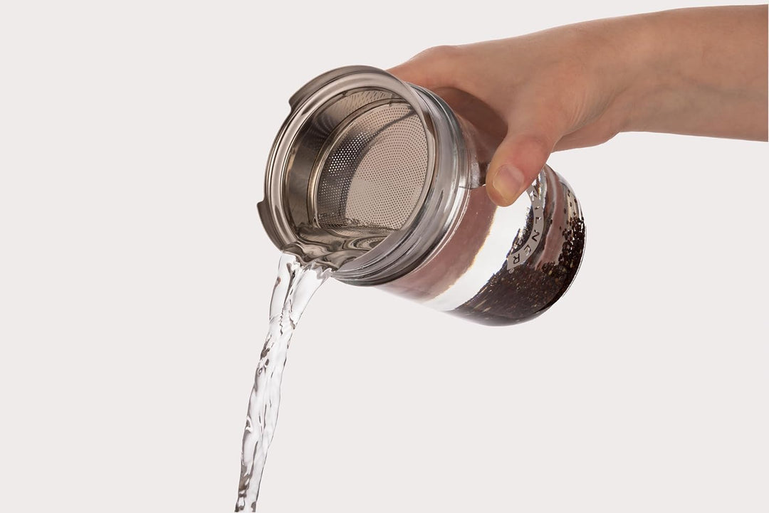 Kilner Sprossenglas Keimglas Set für die Sprossenzucht, mit Anleitung, Edelstahleinsatz, Keramikbode