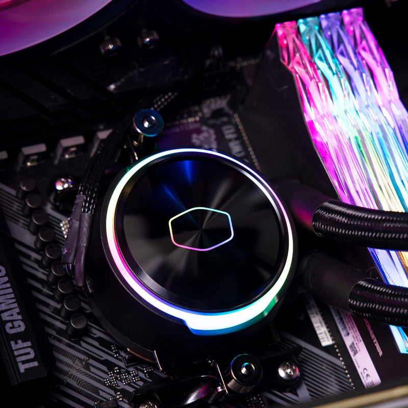Cooler Master MasterLiquid PL360 Flux CPU-Kühler - AIO Wasserkühlung mit 3 x 120mm Lüfter, 360mm Küh