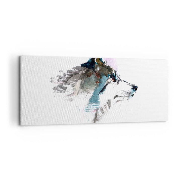 Wandbilder Dekoration Wohnzimmer Hund Illustration Fantasie Panorama Bilder auf Leinwand 120x50cm Le