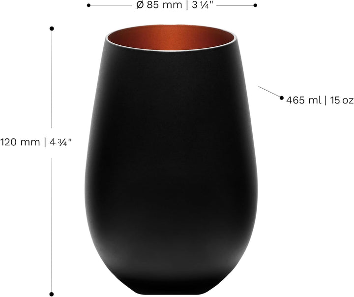 Stölzle Lausitz Gläser 465ml I Trinkgläser 6er Set I Trink-Gläser-Set spülmaschinenfest mit hoher St