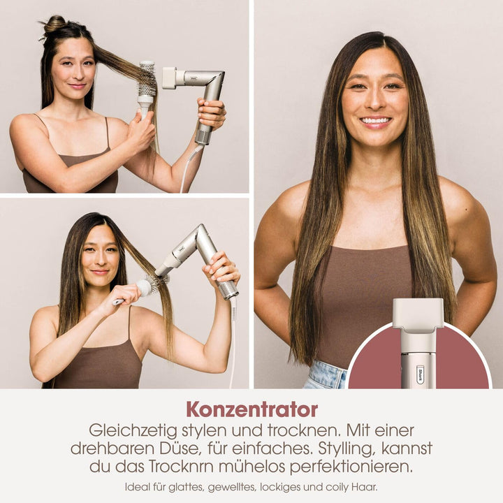 Shark FlexStyle 3-in-1 Luftstyler & Haartrockner, Auto-Wrap-Lockenaufsatz, Ovalbürste, Konzentrator,