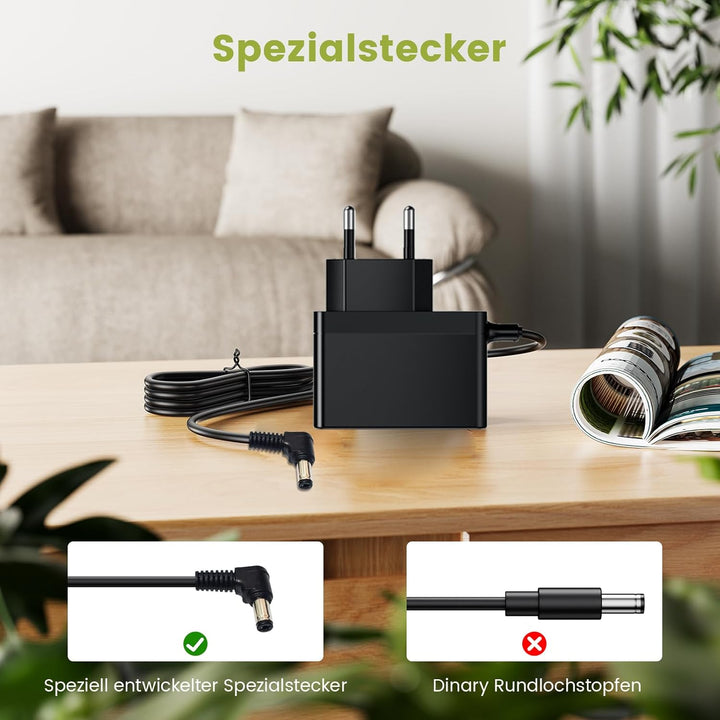 Staubsauger Ladegerät Kompatibel mit Levoit LVAC-300 Akku Staubsauger 27V Ersatz Netzteil Kabel Schw
