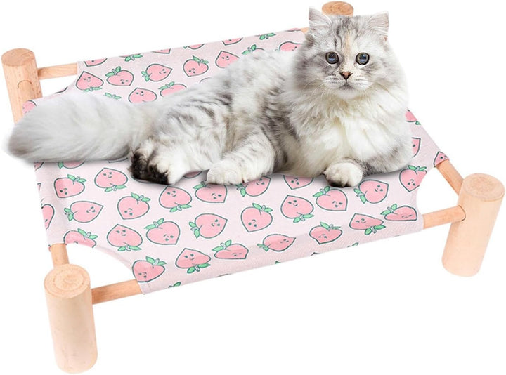 Haustier-Hängematten-Bett | Holzhängematten-Stil Haustierbetten | tragbare, atmungsaktive Netz-Katze
