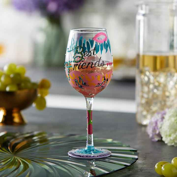 Lolita 4053096 Best Friends Always Wine Glass, Glas, Multi, 1 Stück (1er Pack) Lolita-WG, für immer