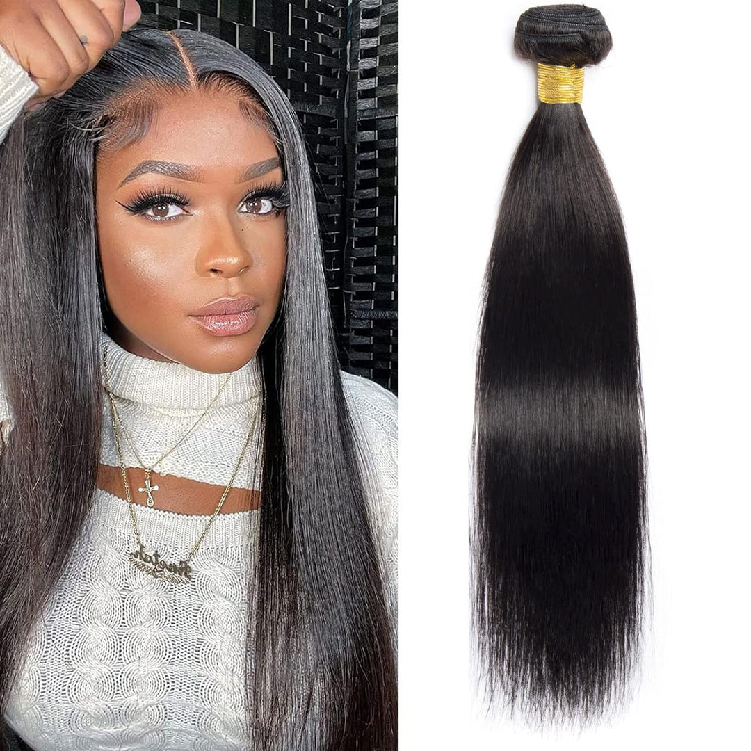 Huarisi 10A Brasilianisches Gerade Echthaar Bündel, Brazilian Straight Human Hair 1 Bundle, 16 Zoll