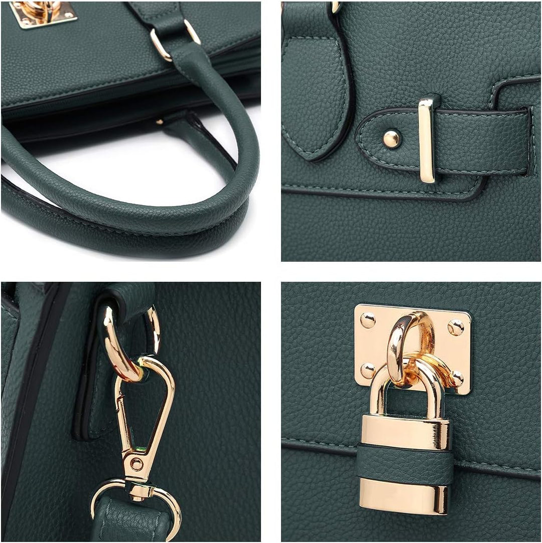 Dasein Women Handbags and Purses Ladies Shoulder Bag Top Handle Satchel Tote Work Bag with Matching