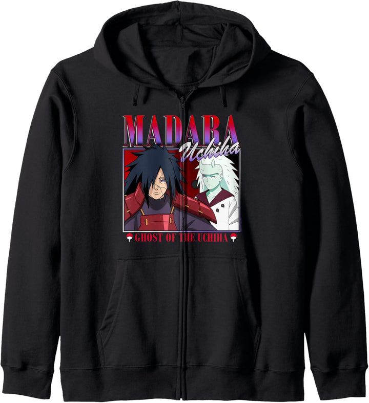 Naruto Shippuden Madara Uchiha 90er Bearbeiten Kapuzenjacke