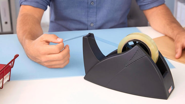 tesa Easy Cut Professional - Standfester Tischabroller für tesafilm - zur Verarbeitung von grossen K