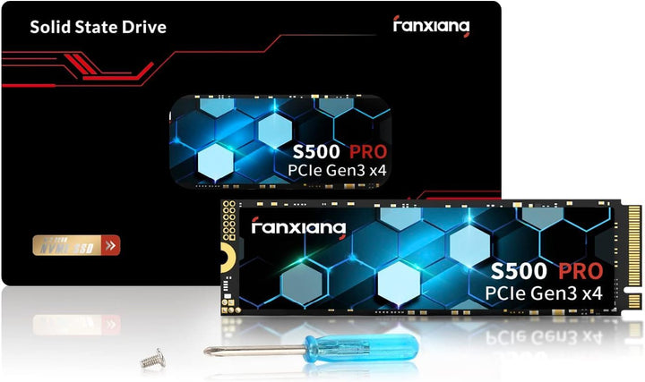 fanxiang S500 Pro 1TB NVMe SSD M.2 PCIe Gen3x4 2280 Eingebaute SSD, SLC Cache 3D NAND TLC, Bis zu 35