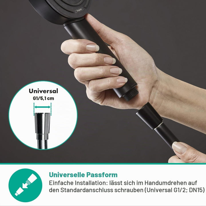 hansgrohe Isiflex - universal Duschschlauch 1,25m, mit Verdrehschutz, flexibler Brauseschlauch mit K