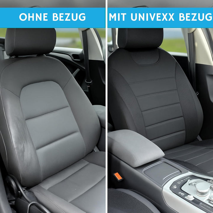 UniVexx® Autositzbezüge im 2er Set - Universell passende Auto Sitzbezüge - Autoschonbezüge Vordersit