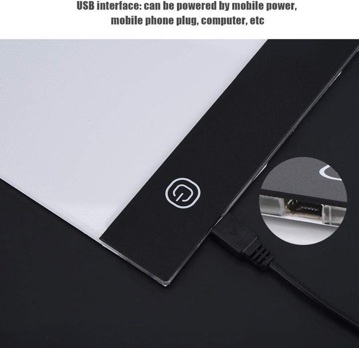 Led Licht Pad,Tragbare Light Pad Mit USB Leuchttisch A4 Led Dimmbar 3-stufige euchtkasten-Zeichenbre