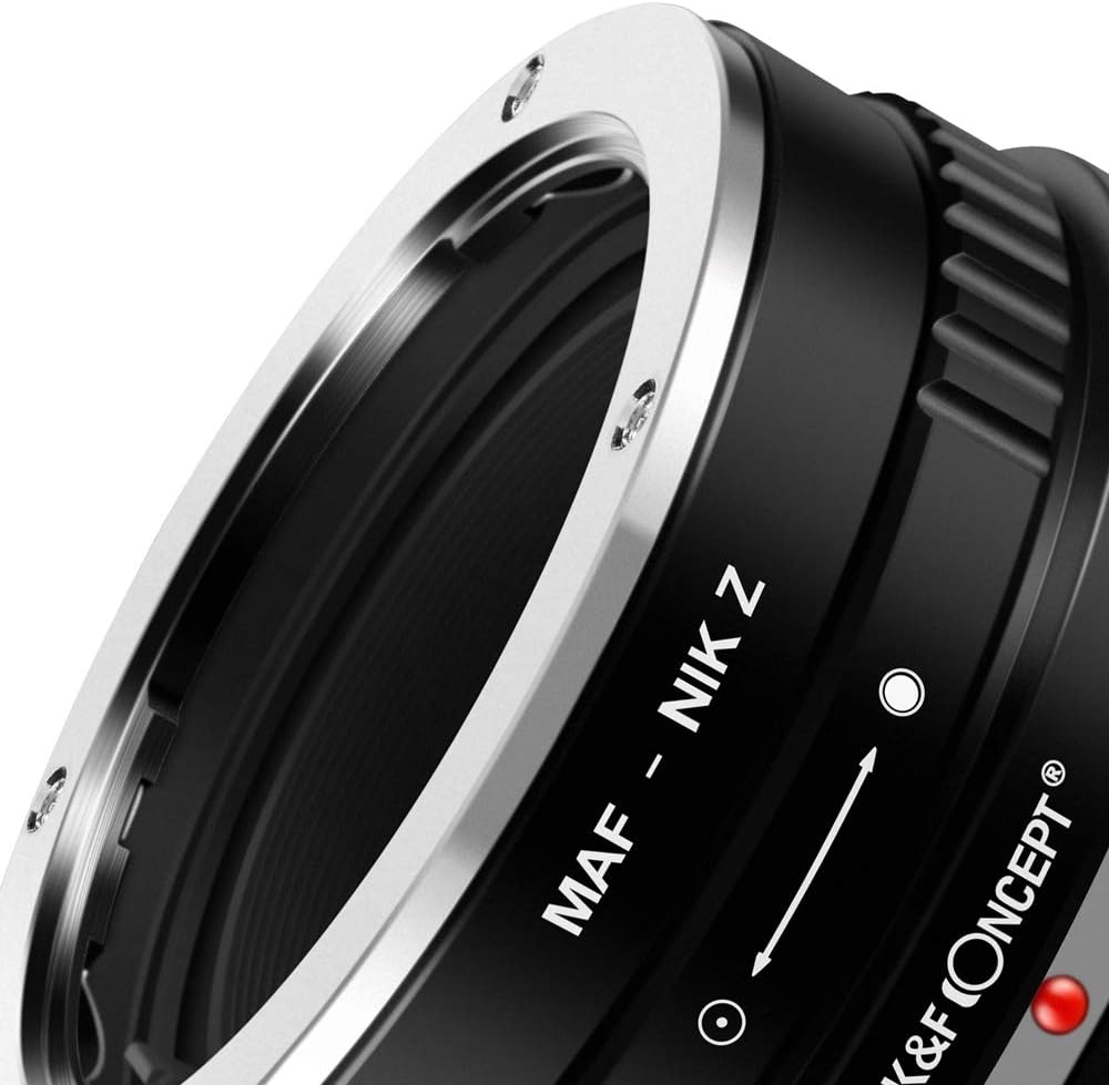 K&F Concept MAF-NIK Z Bajonettadapter Objektiv Ring für Minolta SA AF MAF Objektiv auf Nikon Z 7 und