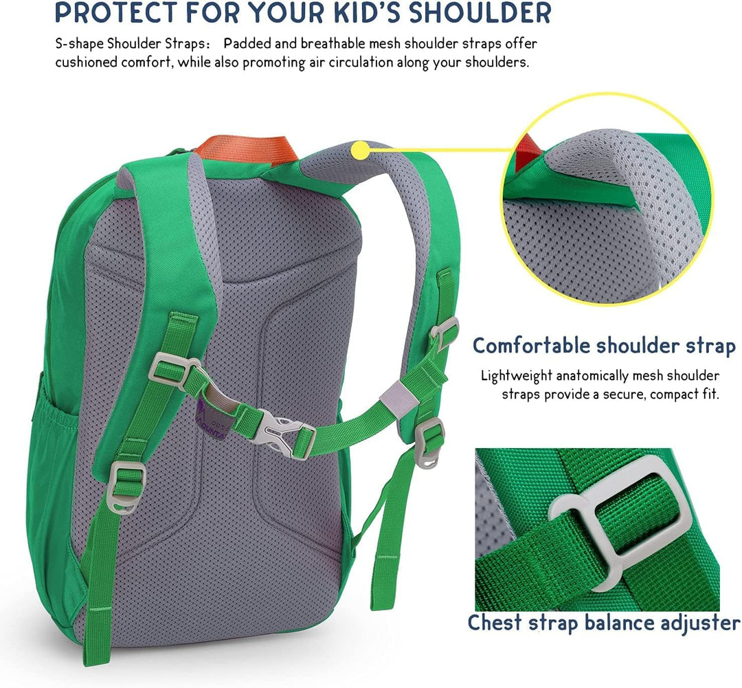 MOUNTAINTOP Kinderrucksack Mädchen Jungen Schulrucksack Schultasche für Schule Wander, 15L, 25 x 14