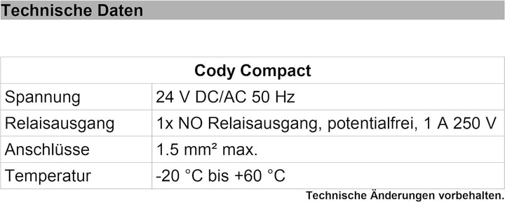 Geba Cody Compact, Lichtgrau, Schwarz
